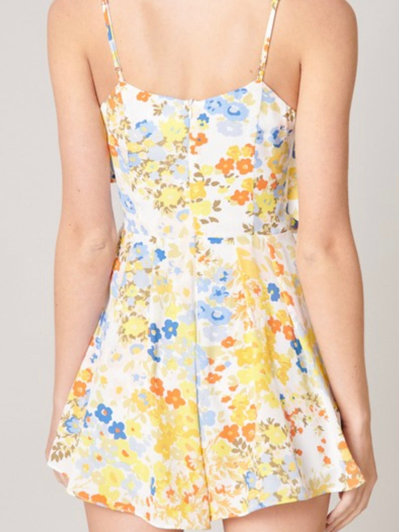 Yellow Floral Romper