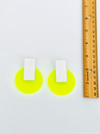 Circle Geo Acrylic Earrings