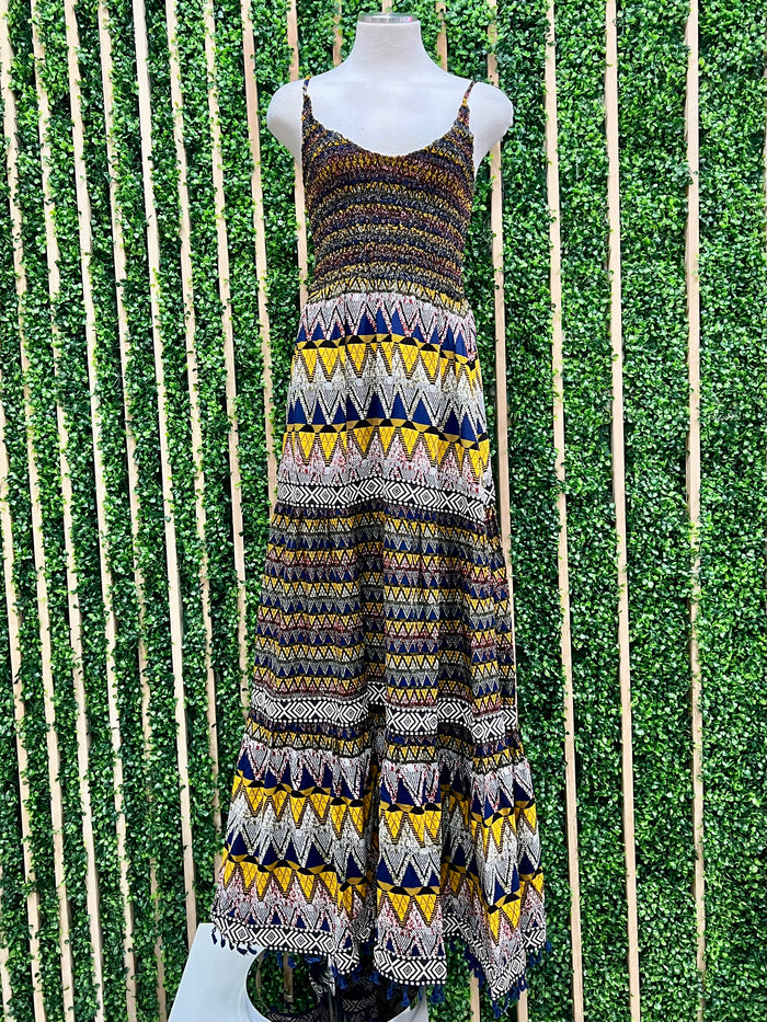 Navy Boho Maxi Dress