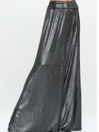 Wide Leg Metallic Pants