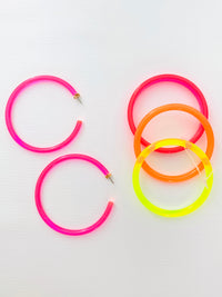 Neon Acrylic Hoops