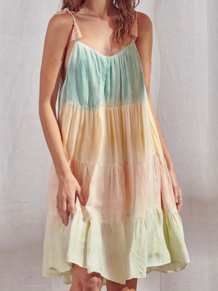 Ombré Tiered MIDI Dress