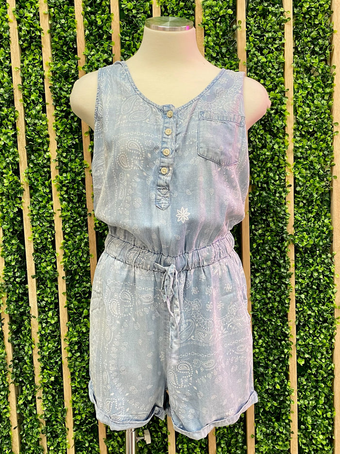 Denim Bandana Romper