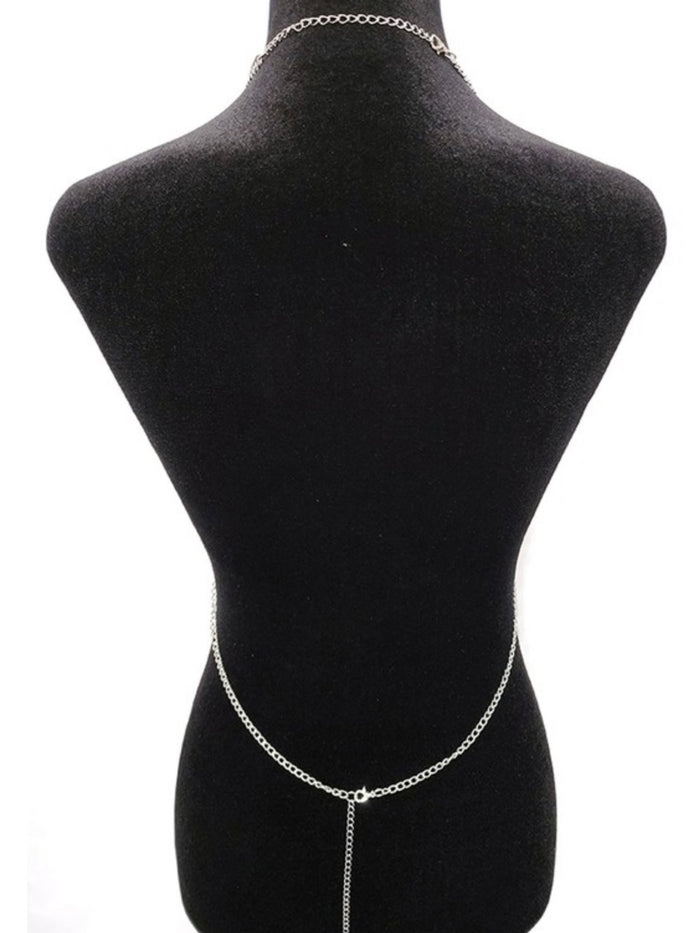 Rhinestone Net Halter Coverup Top