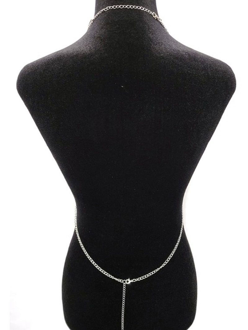 Rhinestone Net Halter Coverup Top