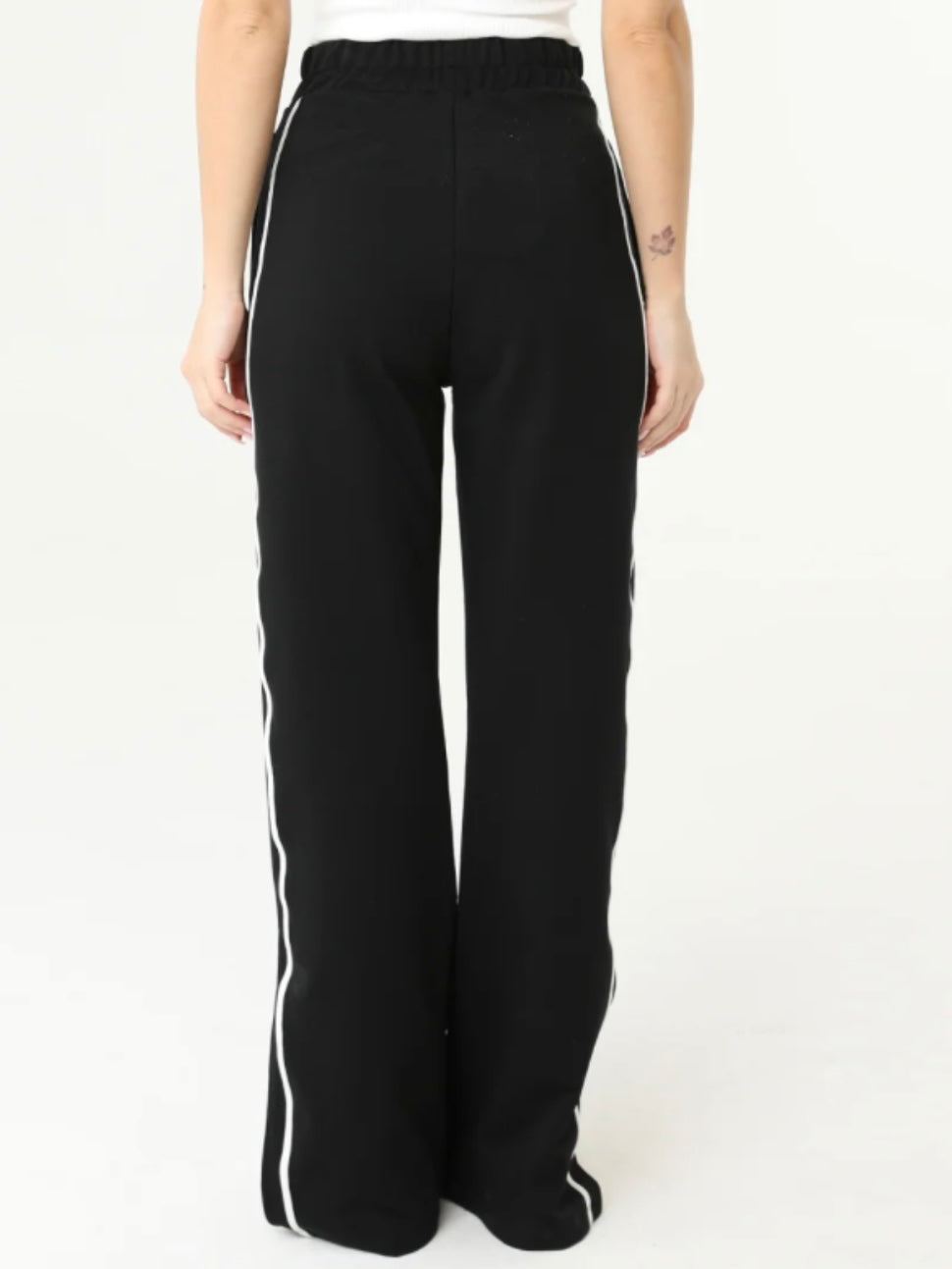 Black Trim Detail Wide Leg pant