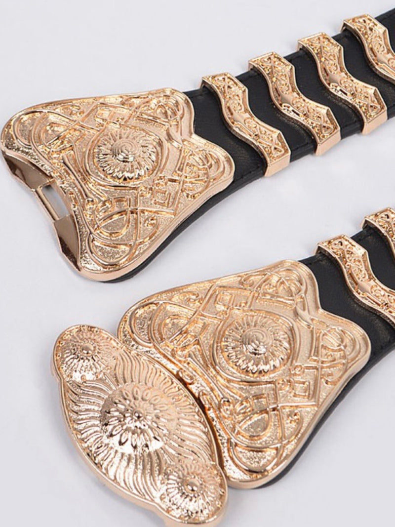 Aztec Metal Buckle Elastic Belt