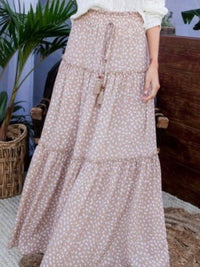 Neutrals Tiered Maxi Skirt