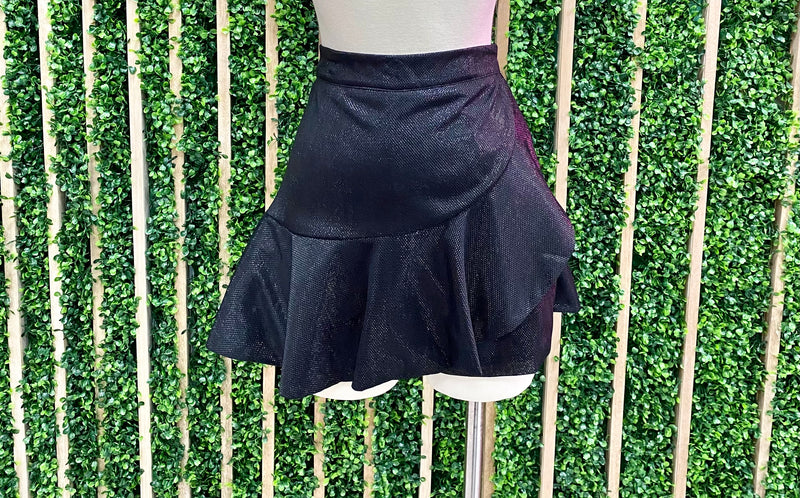 Metallic Ruffle Skort