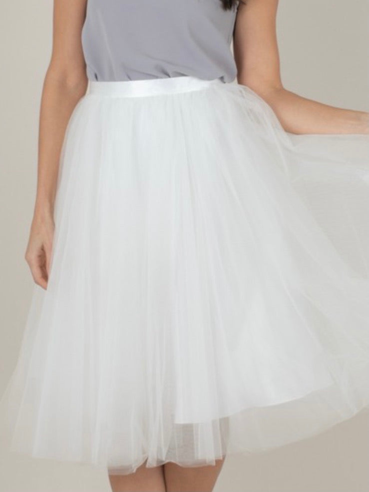 White Tulle Skirt