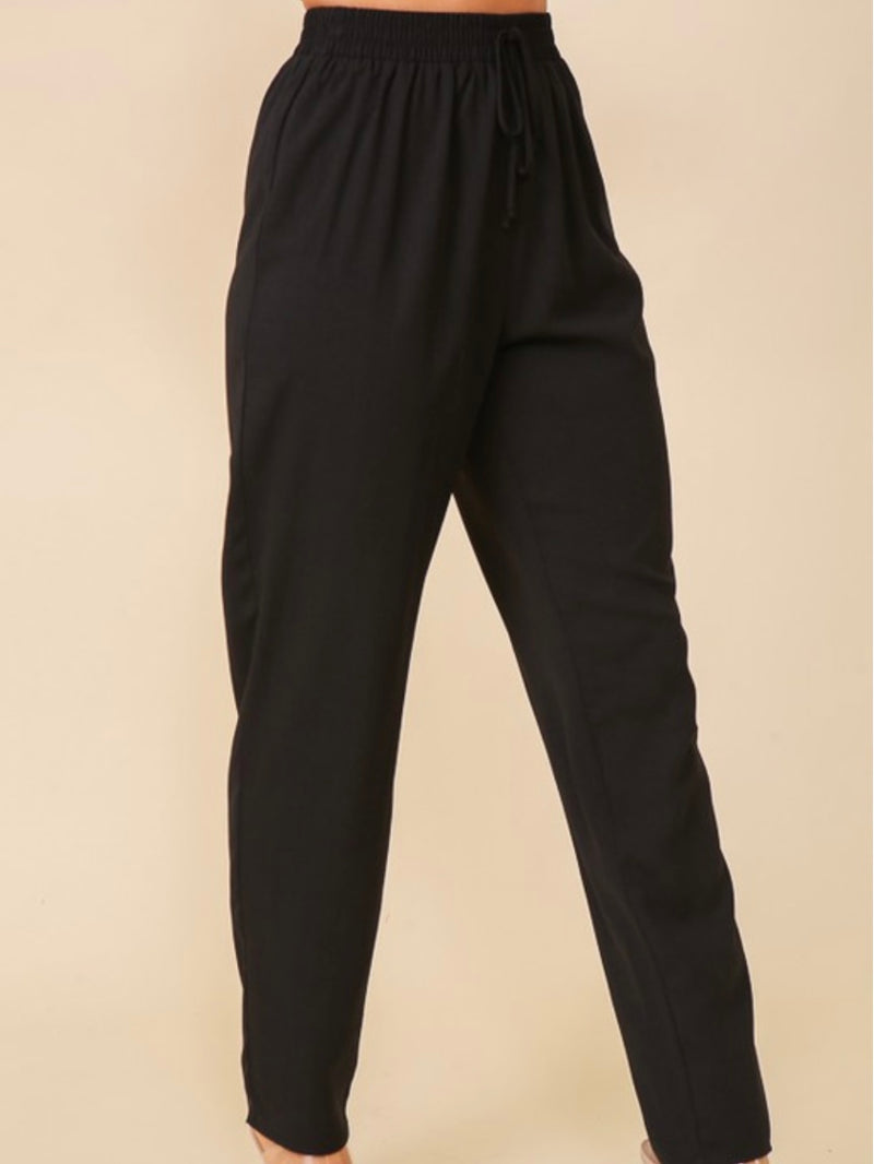 Elastic High Waisted Pants