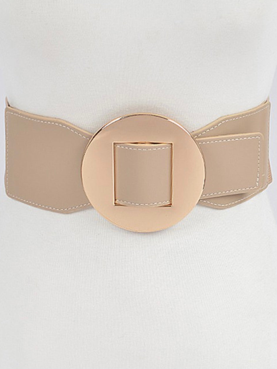 Round Buckle Elastic Belt
