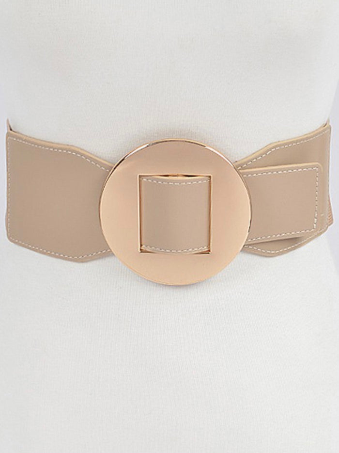 Round Buckle Elastic Belt