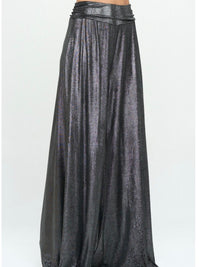 Wide Leg Metallic Pants