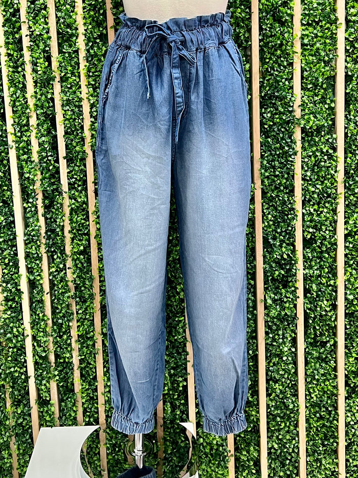 Chambray Paperbag Jogger