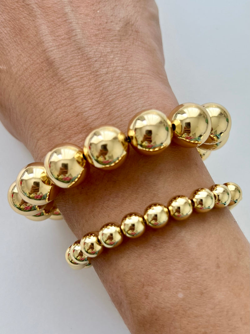 Gold Plated Bead Bracelet Set