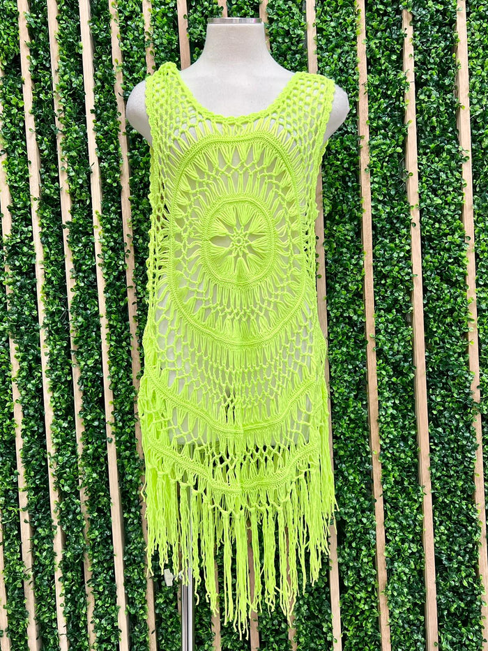 Beautiful Sleeveless Crochet Coverup