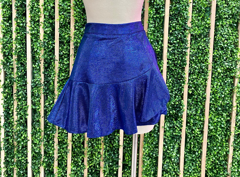 Metallic Ruffle Skort