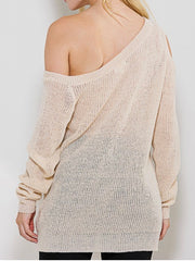 Cutout Shoulder Sweater Top