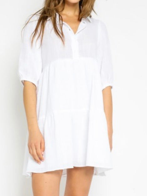 Gauze Shirt Dress