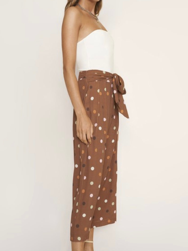 Brown Dots Culote Pants