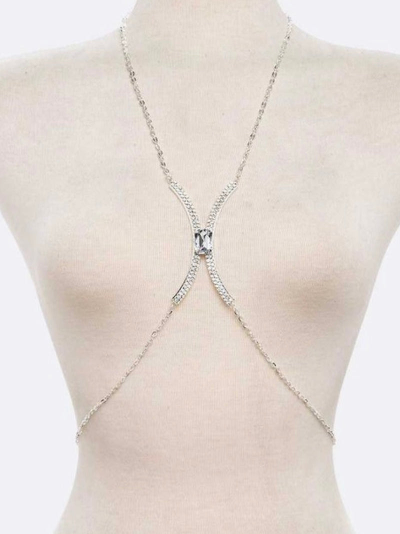 Large Stone Embellished Body Chain