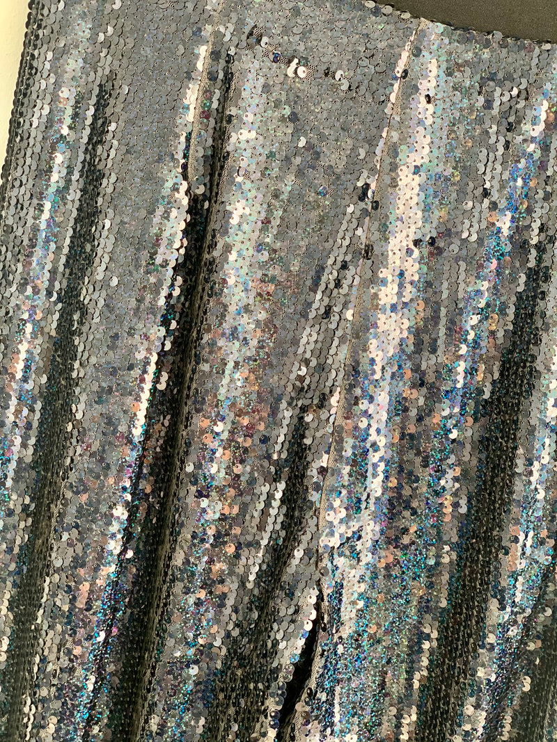 Black Blue Sequin Palazzo