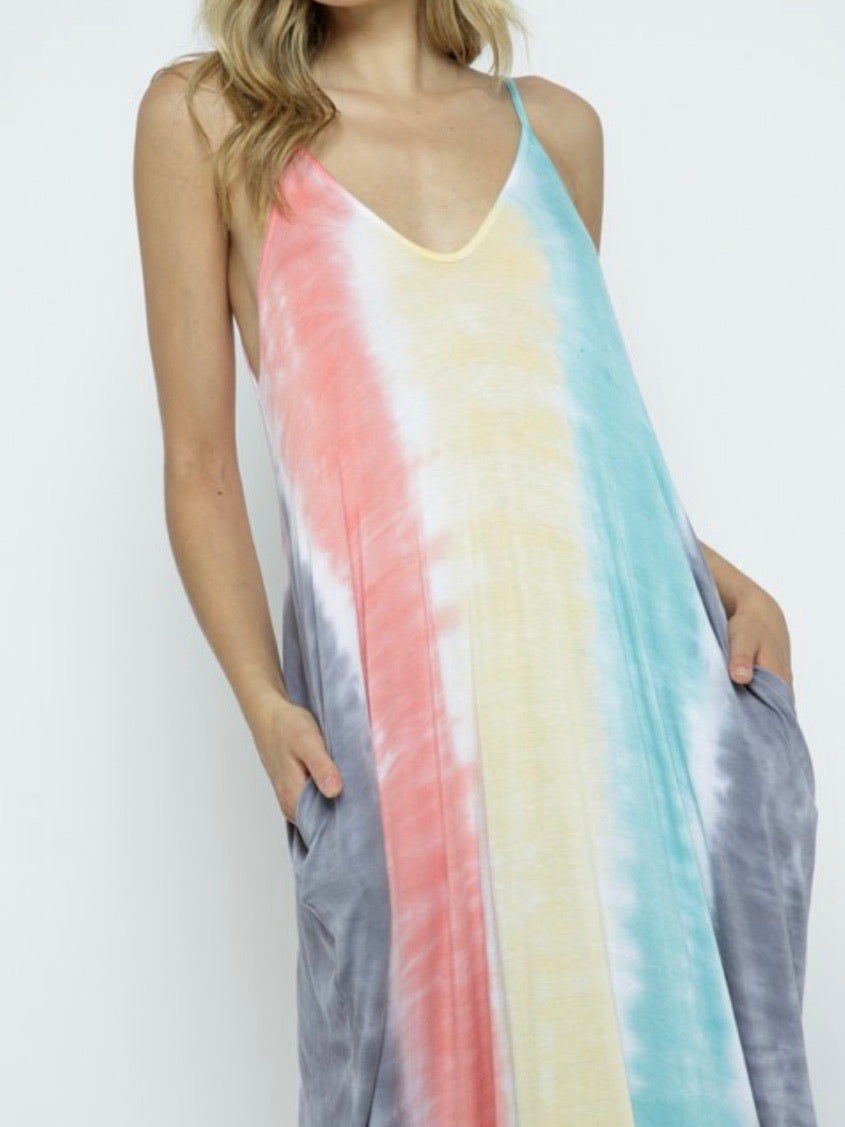 Tie Dye Harem Maxi Dress