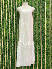 Lace Detail Tiered Midi Dress