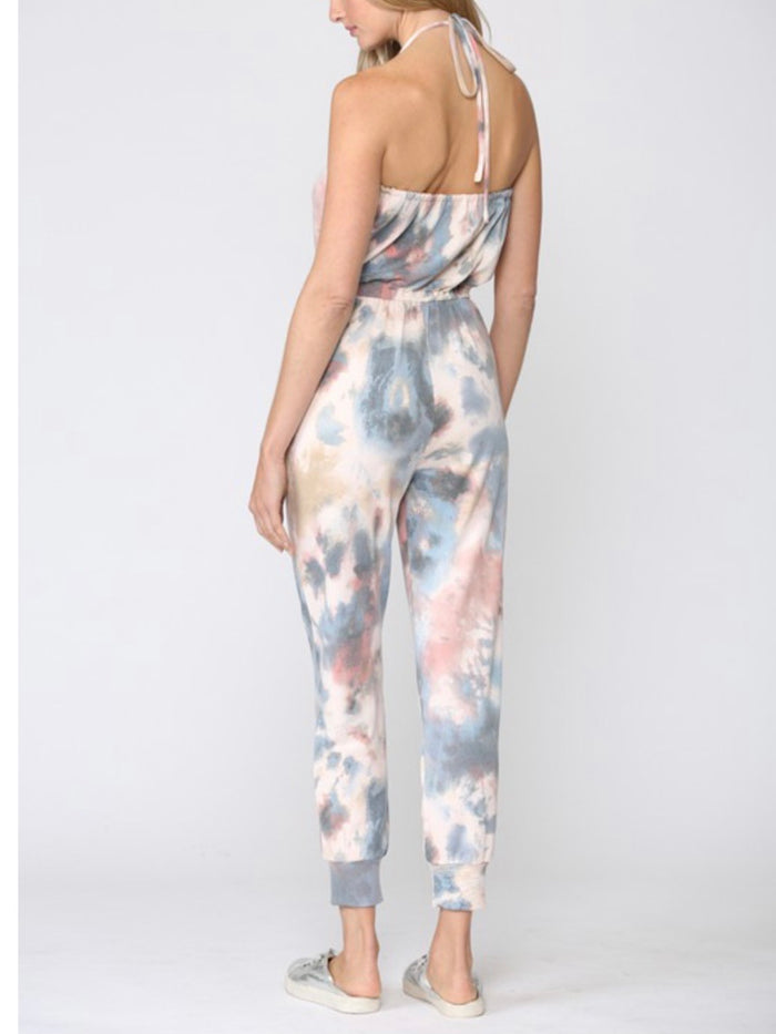 Halter Tie Dye Jogger JUmpsuit