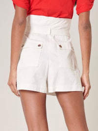 White High Waist Shorts