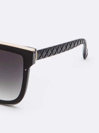 Metal Trim Oversized Squared Sunglasses