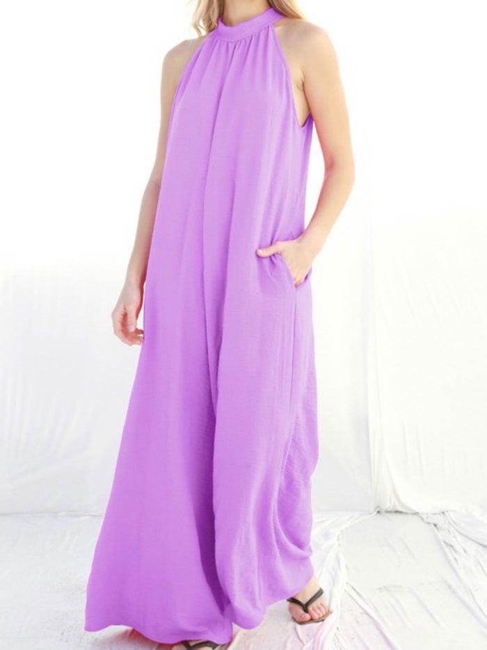 Solid Wide Leg Jumpsuit