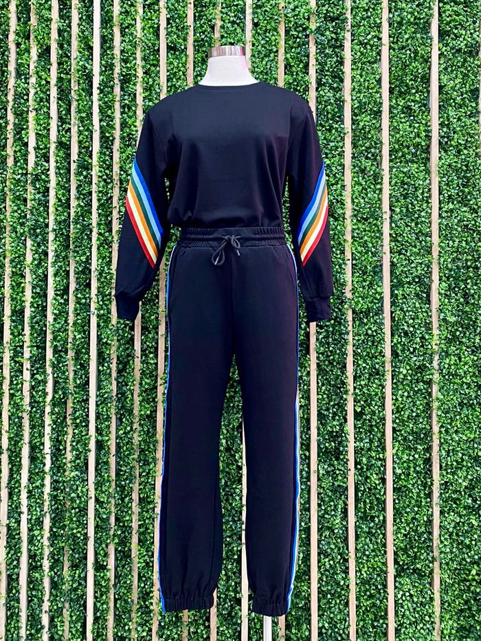 Rainbow Detail Jogger Set