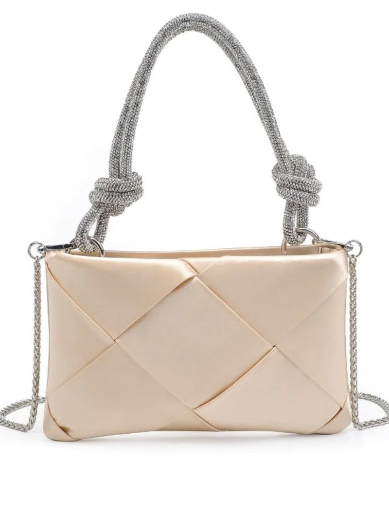 Delicate Rhinestone Handle Night Bag