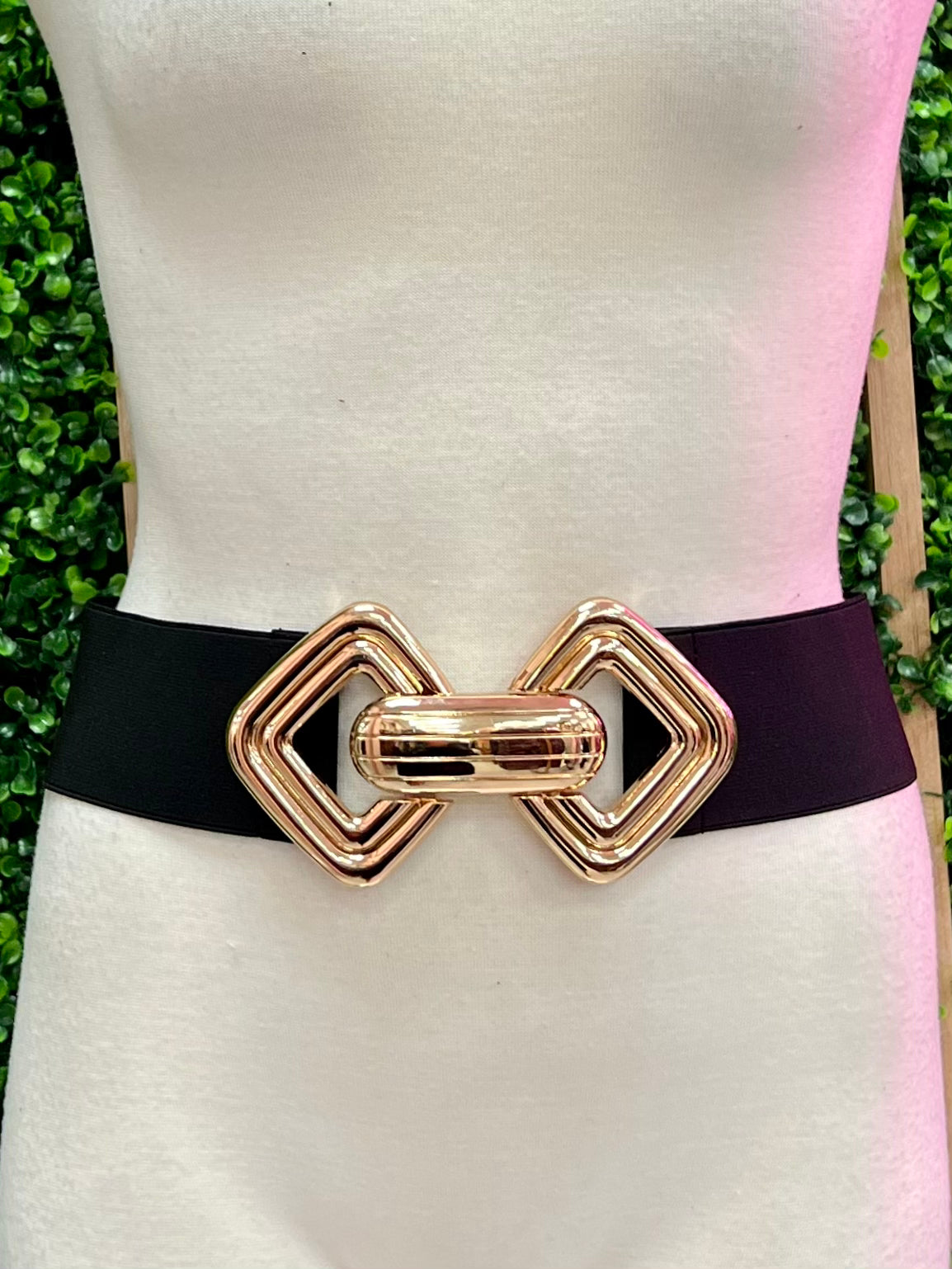 Delicate Diamond Buckle Belt