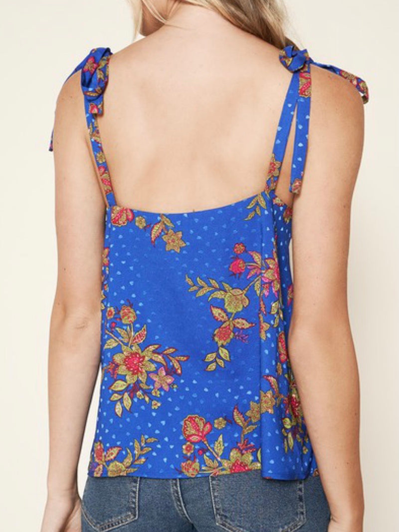 Cobal Floral Tank Top