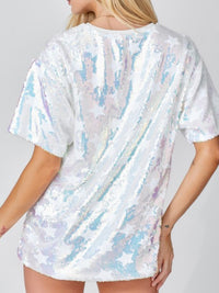 Ivory Sequin Star Tee
