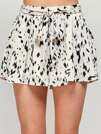 White Black Spots Short Pant