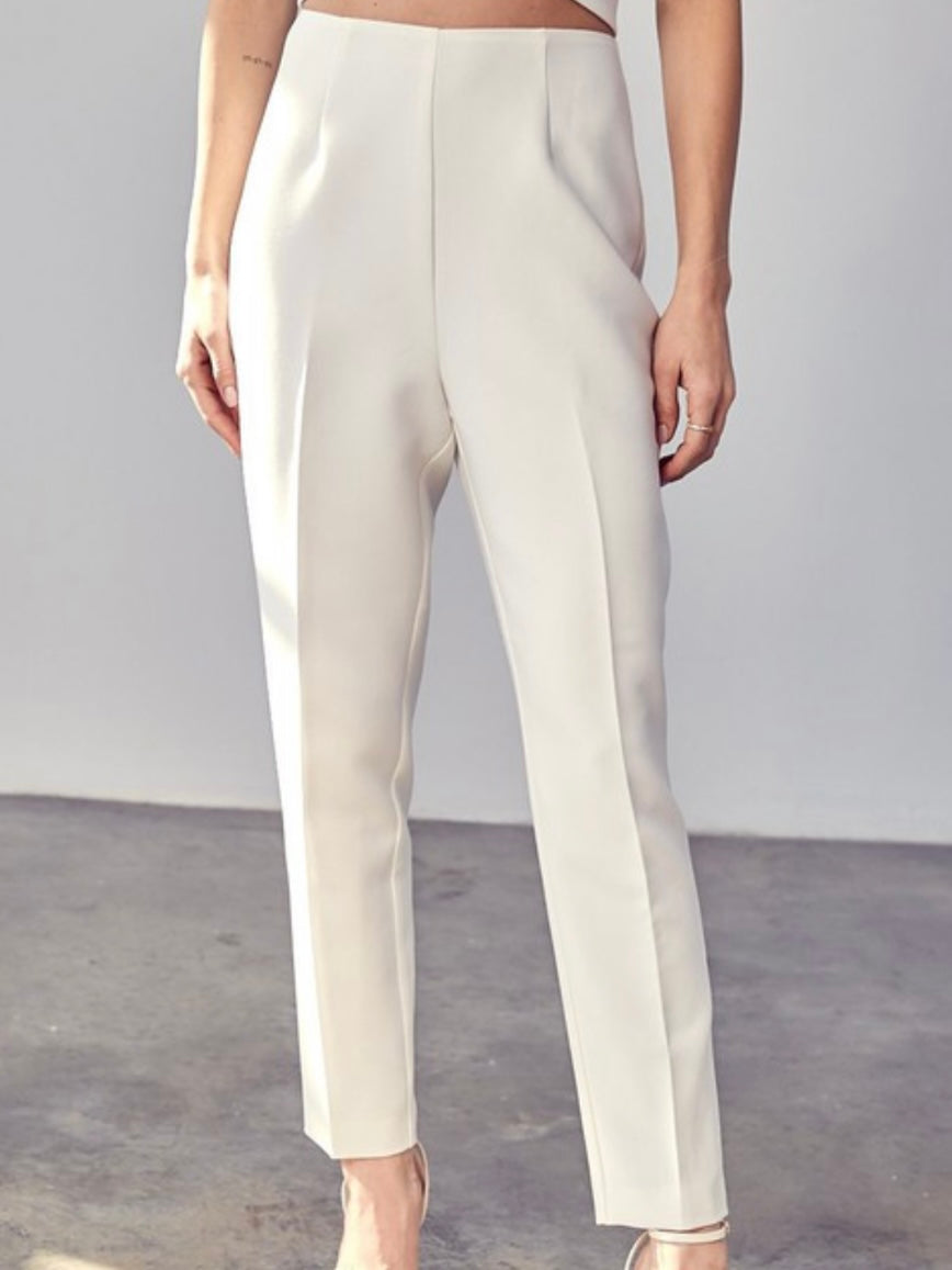 High Waisted Slim Pants