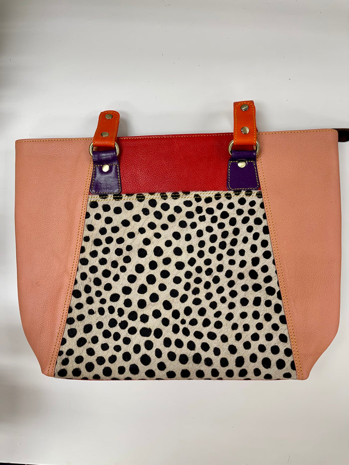 Halston Leather Tote Bag