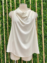 High Neck Cowl Neck Top