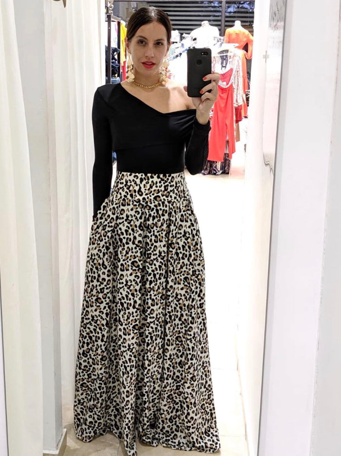 Leopard Maxi Skirt