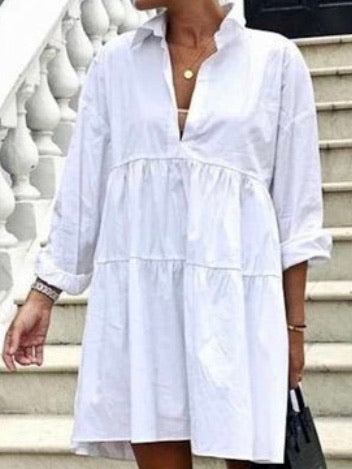 Button Down Blouse Dress