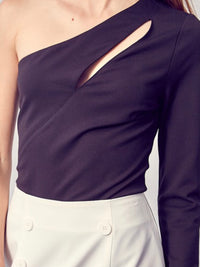 One Shoulder CUtout Bodysuit
