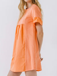 Flutter Sleeve Short Unique Basic Dress