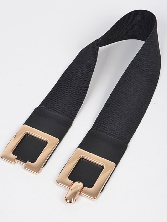 Double Square Buckle Elastic Belt