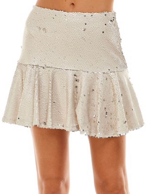 Sequin Flare Skirt