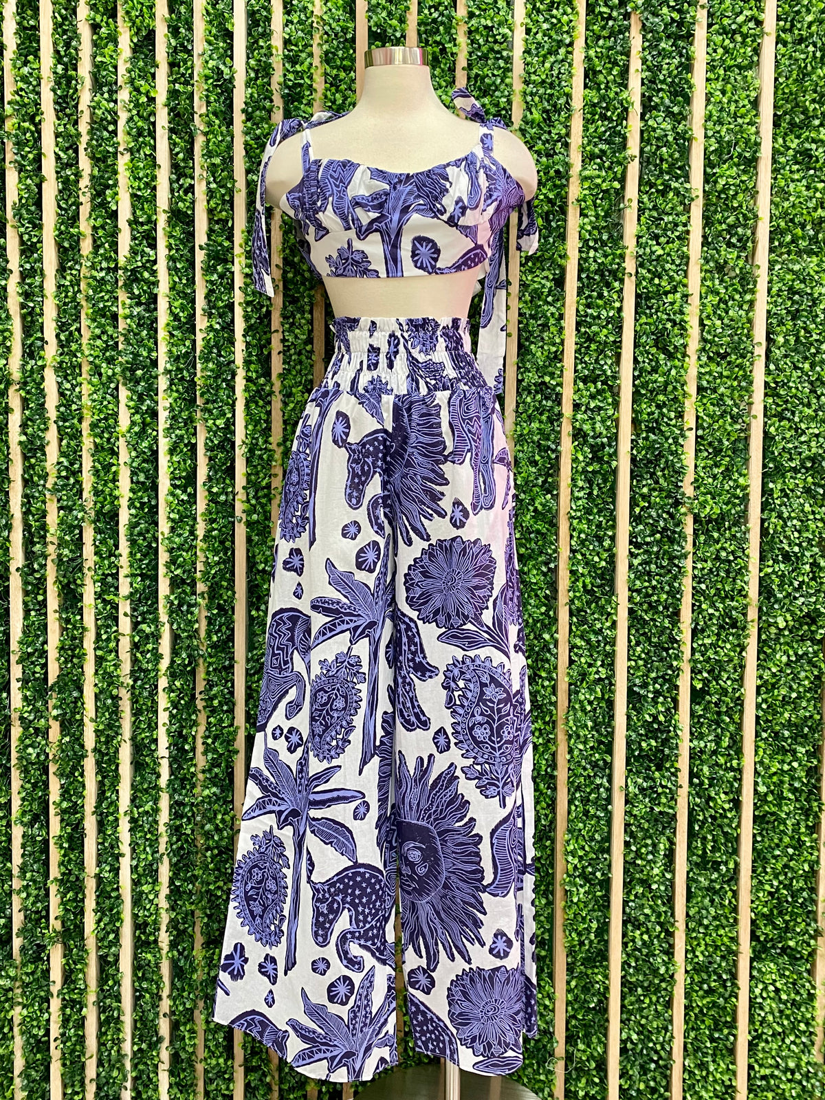 Blue Into The Sea Pant Set