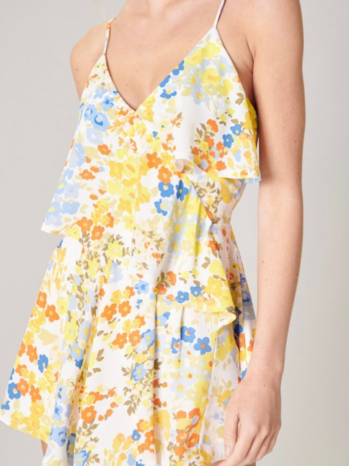 Yellow Floral Romper